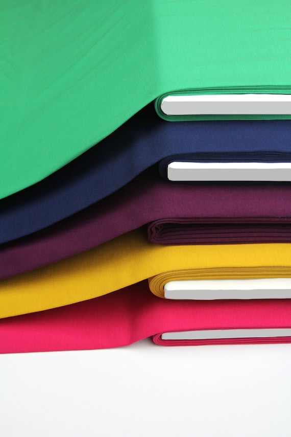 Cotton Spandex Jersey Knit Fabric: Lightweight Drape, Various Colors (Half Meter)