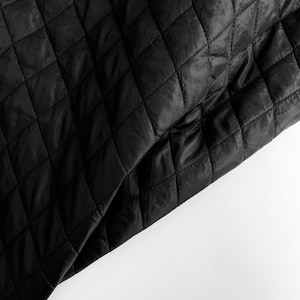 Padded Quilted lining | Various colors | Thread quilting, Silicon Wadding | Sold by half meter Black