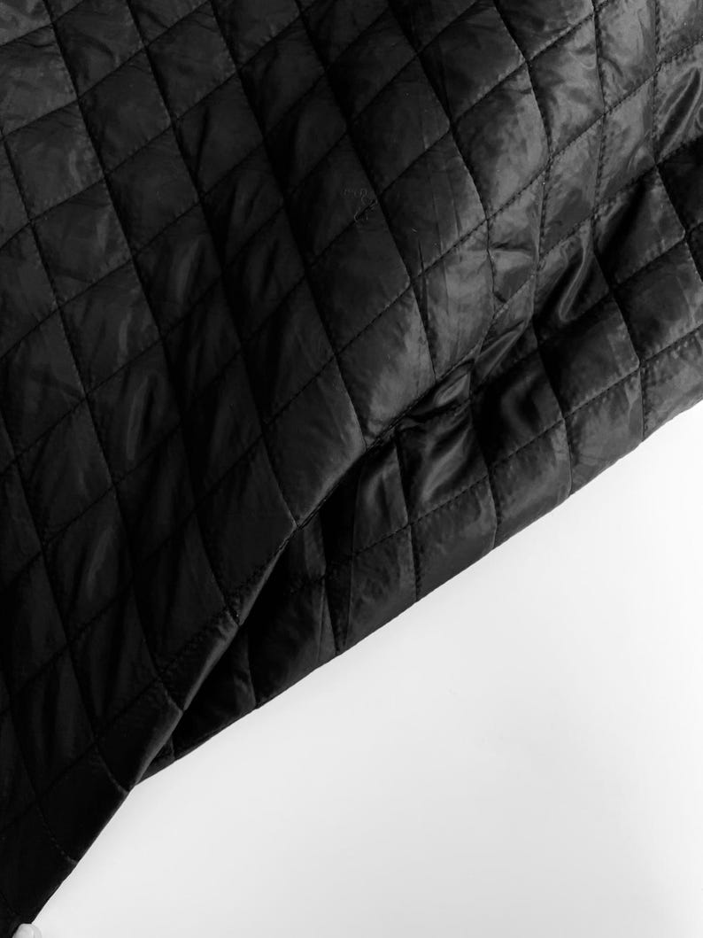 Padded Quilted lining | Various colors | Thread quilting, Silicon Wadding | Sold by half meter Black