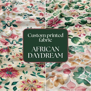 Cotone, jersey, french terry, maglia a coste, softshell, bambù e altro / Tessuto stampato con design africano da sogno / Venduto a metri