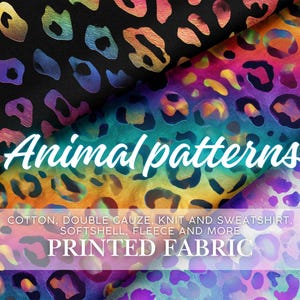 Djurmönster Tryckt tyg: Bomull, Jersey, Muslin, Softshell - Säljs per meter