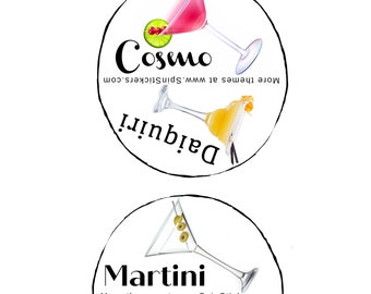 2 Tennis Spin Stickers for Racket Tennis Butts, Racquet spinners for women, Captains or Partner Gifts. For Women & Men. Beer or Wine...
