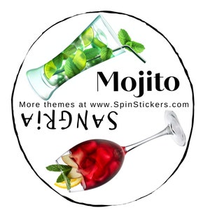 4 Tennis Stickers, Spin Stickers for Racket Tennis Butts, Racquet spinners "Girls Night Out" color, Tennis and Wine, Fun Tennis Gifts, image 2