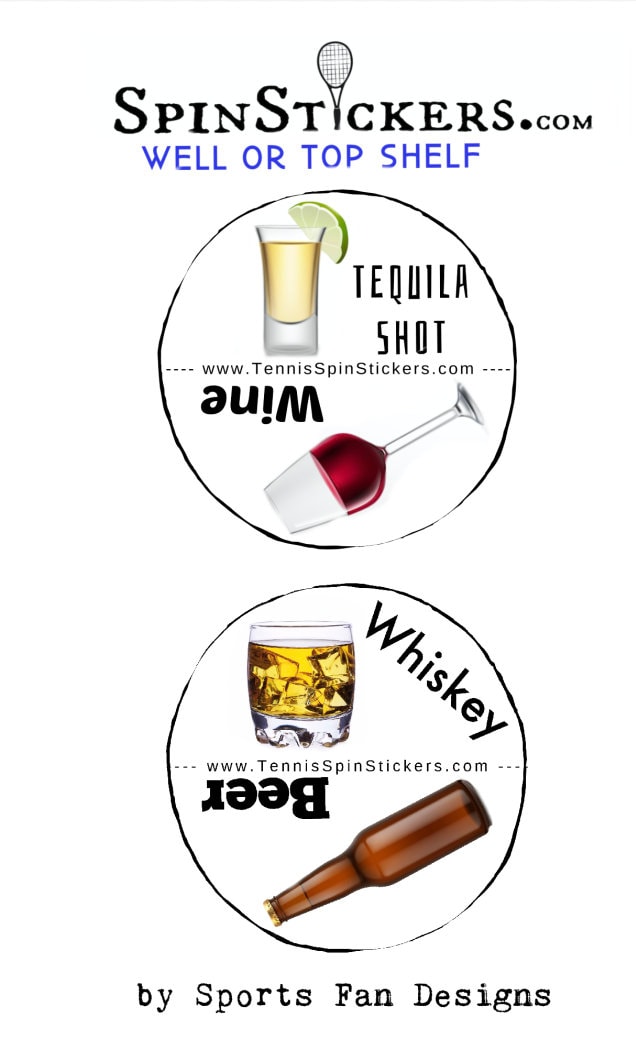 2 Tennis Spin Stickers for Racket Tennis Butts, Racquet Spinners in