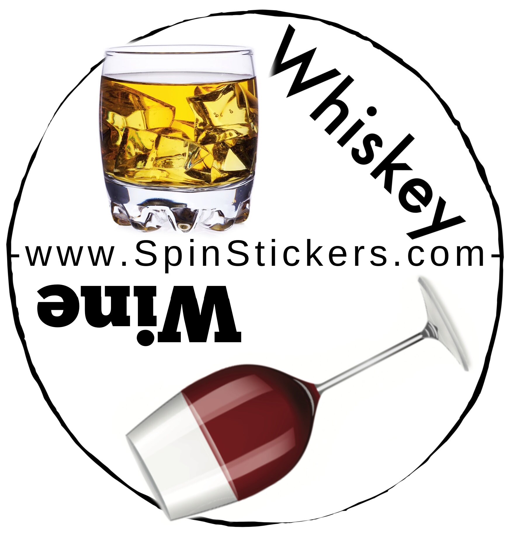 4 Tennis Spin Stickers for Racket Tennis Butts, open Bar Beer or Wine