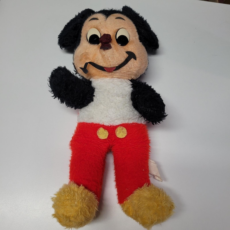 Vintage Mickey Mouse Plush Toy Classic Character Stuffed Animal Collectible 15in image 1