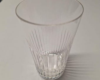 Crystal Maastricht Holland Verre à eau de 5 pouces de haut, lignes verticales claires