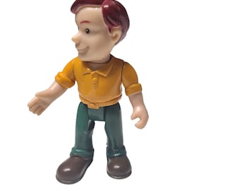 Figura masculina de casa de muñecas Keenway, juguete vintage, papá, tío, hermano, cabello castaño