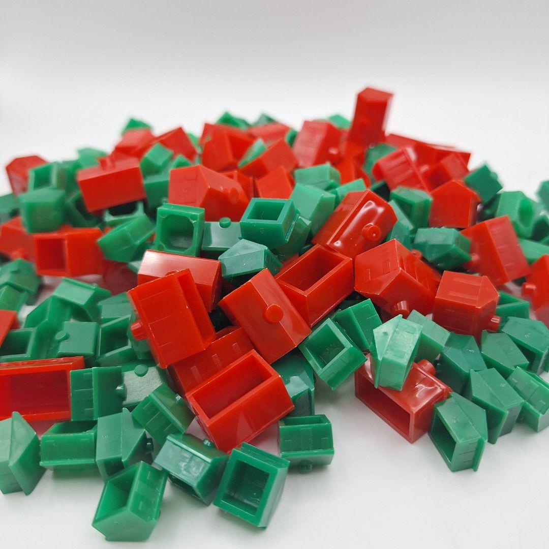 Vintage Monopoly House Hotel Lot Red Green 1960s Board Game