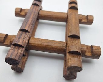 Lincoln Logs Wood Extra Notch Ends 6 Inch Vintage Build Construct 6 Piece Cabin