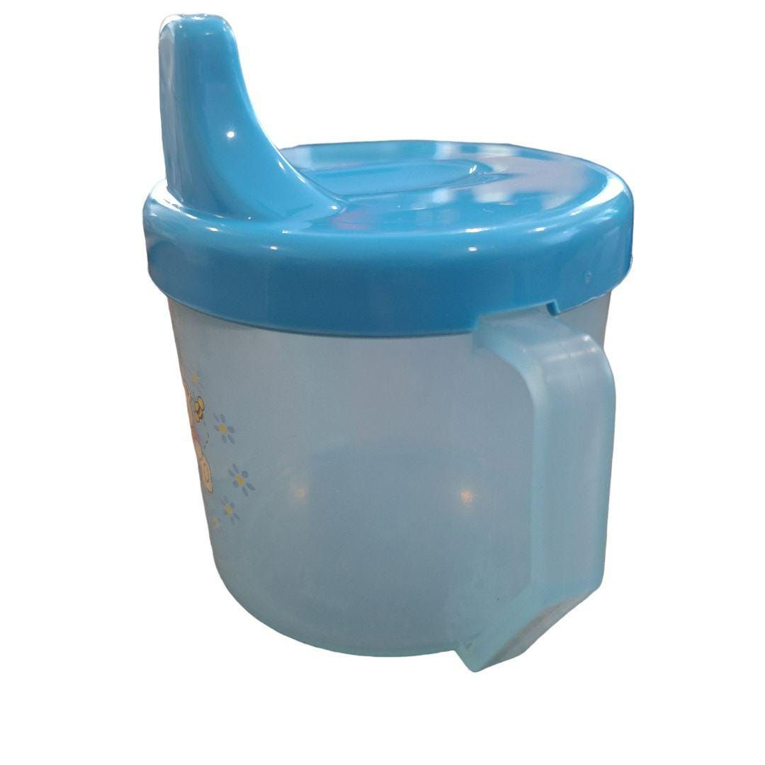 Double Handle Sippy Cup Blue 5 Ounce 150 ML Vintage 90s Bear