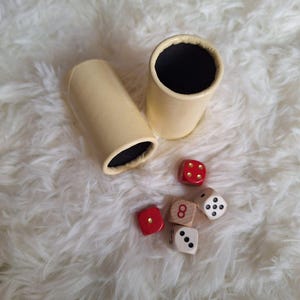 Backgammon Replacement Dice Pieces Shaker Cups 1970s  Board Game Vintage