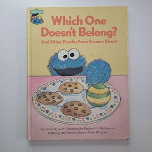Sesame Street Which One Doesnt Belong Book Vintage 1981 Muppet Jim Henson Puzzle