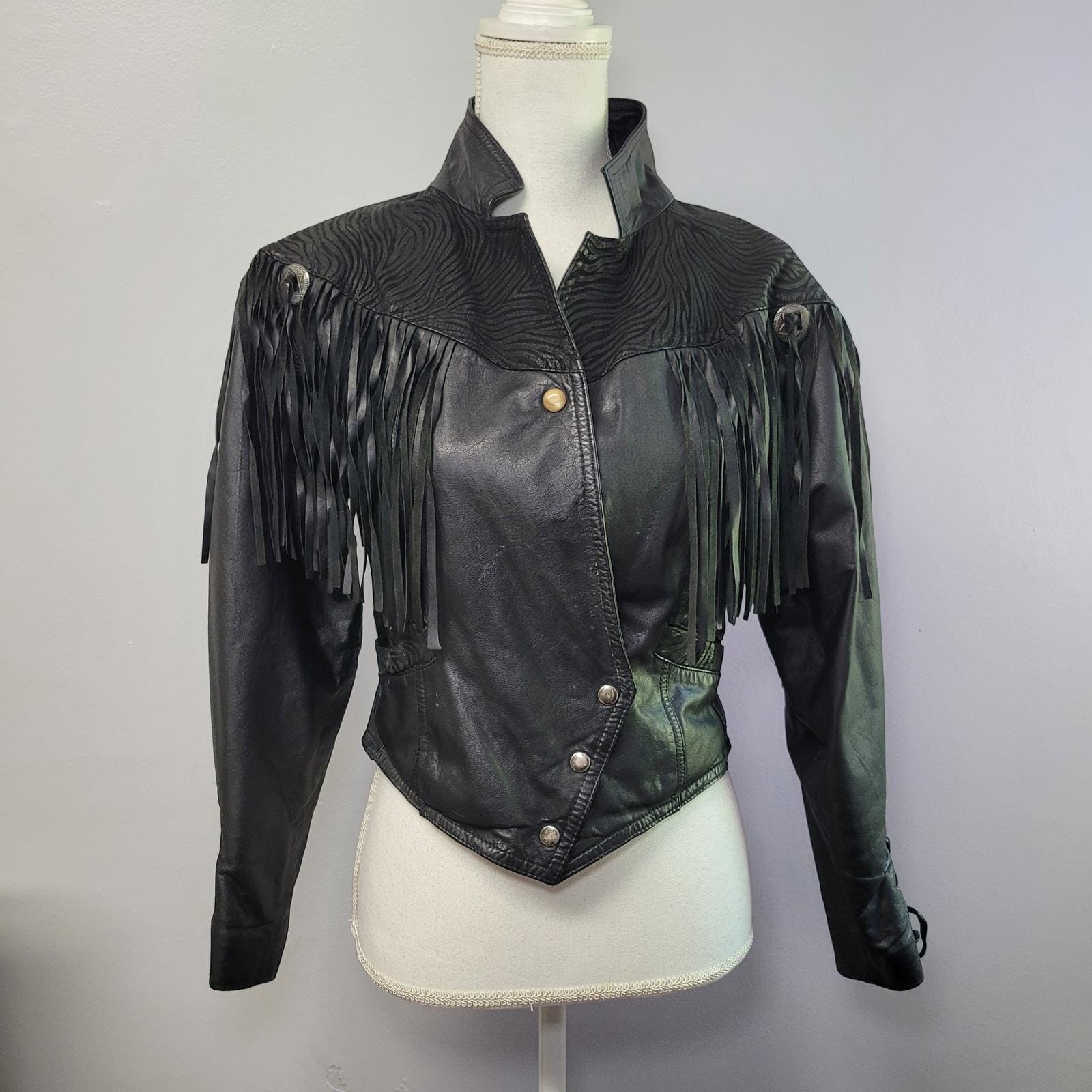 Vintage Zebra Print Leather Jacket - Etsy