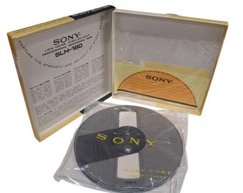 Cinta de grabación profesional Sony SLH-180, estilo vintage, de poliéster, de bajo ruido y alto rendimiento.