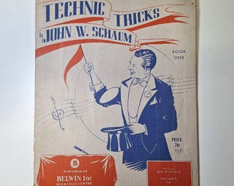 Technic Tricks Piano Book One Schaum Music Vintage Education Teach 1949