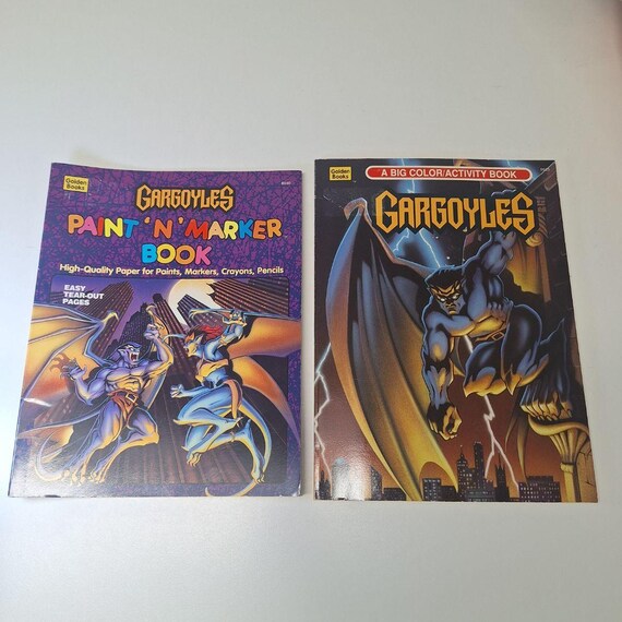 Gargoyles Activity Coloring Book Marker Paint Crayon Vintage 90s