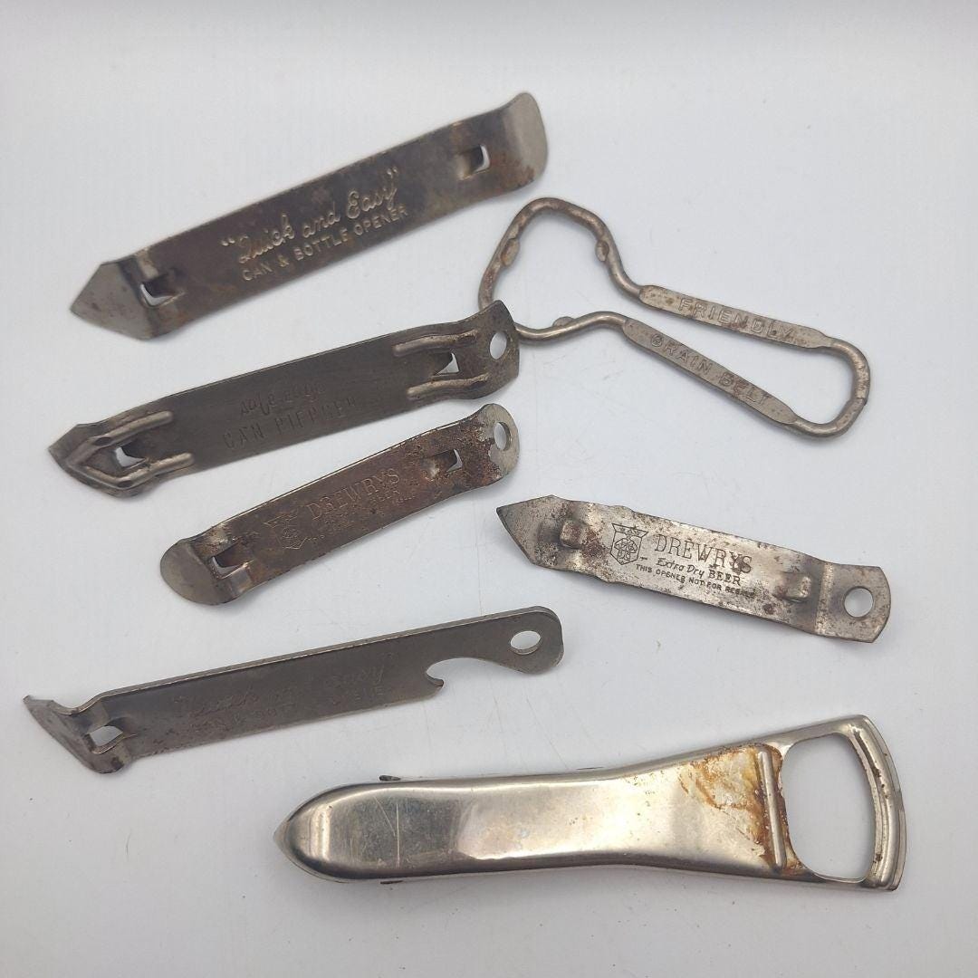 ヴィンテージ缶栓抜き 7個セット Drewrys Safe Edge Ekco 素早く簡単