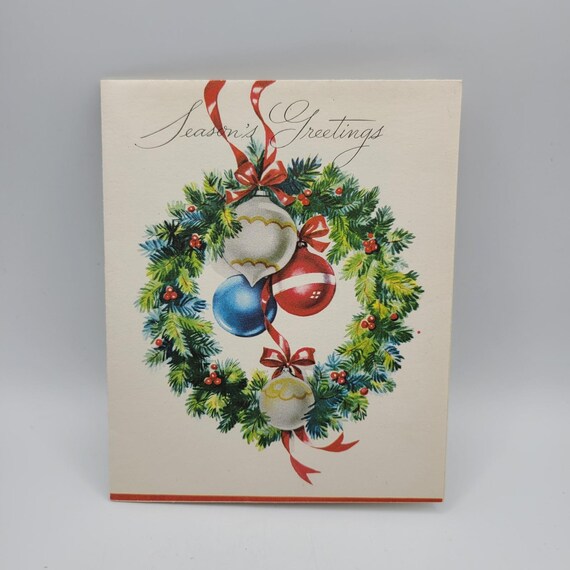 ヴィンテージアメリカングリーティングクリスマスカード季節の挨拶