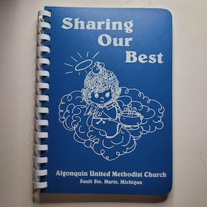 Sharing Our Best Cookbook Algonquin United Methodist Church 1990-1991 Spiral Bound Recipes