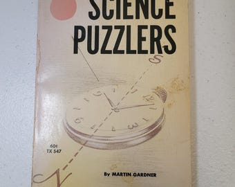 Rompecabezas científicos de Martin Gardner, Scholastic TX 547, edición de bolsillo antigua.