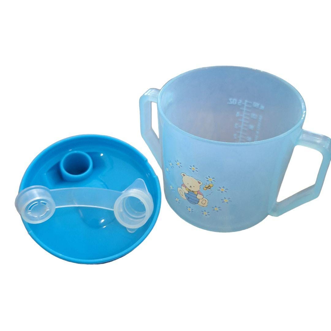 新年の贈り物 Double Handle Bear 90s Vintage ML 150 Ounce 5 Blue Cup Sippy パイレックス