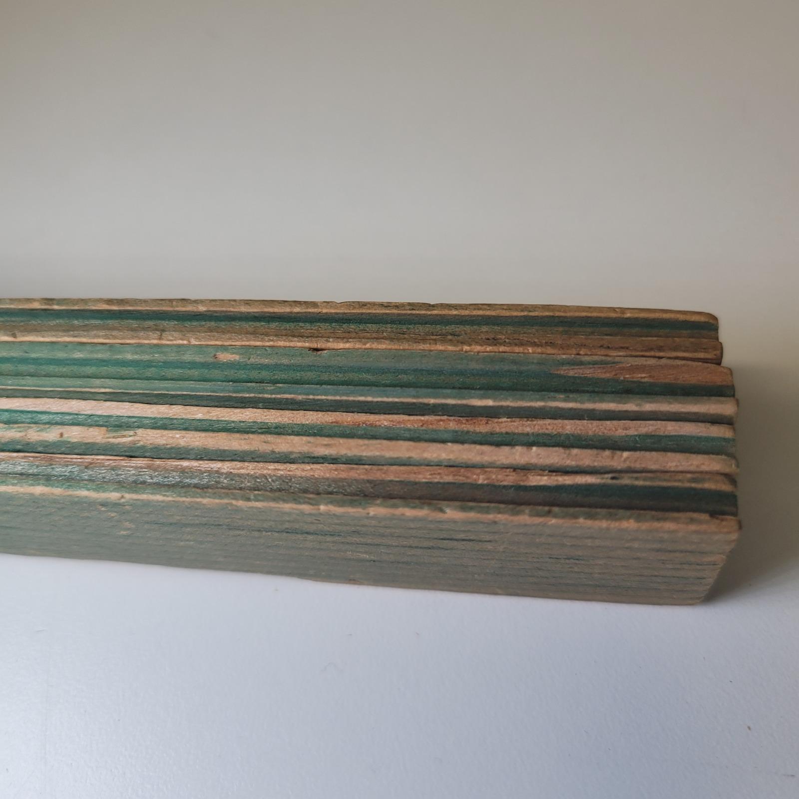 Vintage Lincoln Log Green Painted Wood Slats Set of 4 Rustic ...