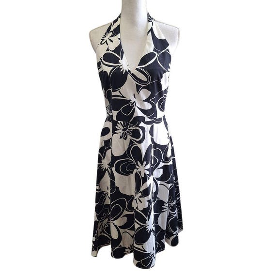 Vintage David Meister Dress Halter Womens 8 Gown Black White Zip Back USA  Made - Etsy