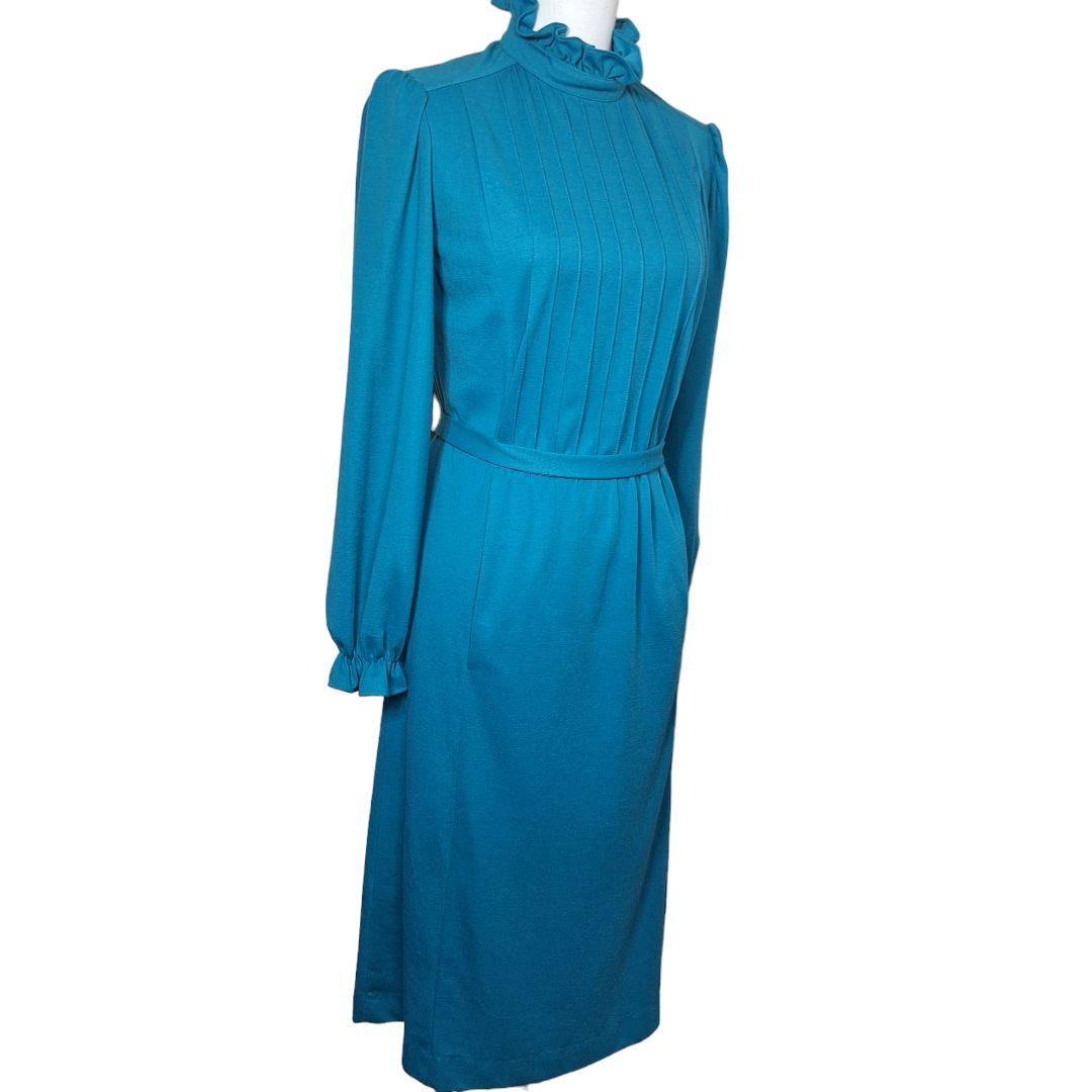 jcpenney dress NEW JCPenney High Low Midi Dress Womens L Teal Print Halter Self Tie Sleeveless