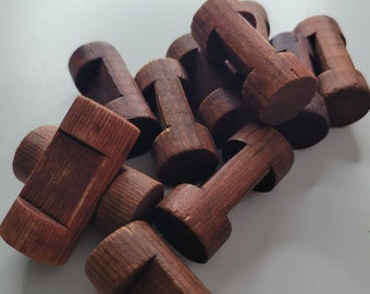 Lincoln Logs 1 Notch 1.5 Inch Lot of 30 Replacement Short Building STEM Crafting Construction Original Stacking Sensory Preschool
