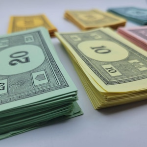 Monopoly Replacement Money Dollars Vintag Original Parts Pieces Craft