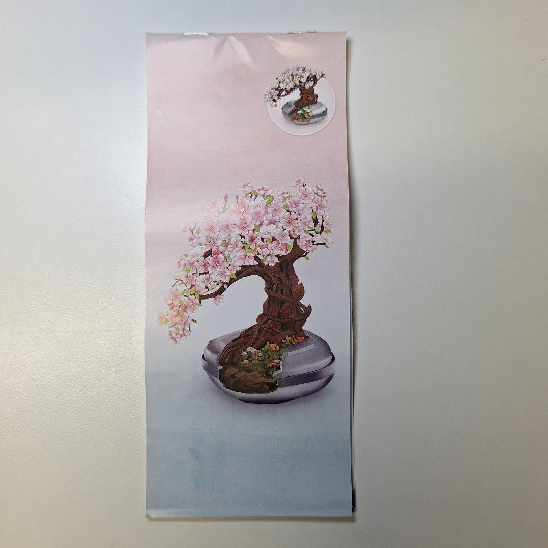 Cherry Bonsai Tree Instruction Book Manual Parts List Pink Blossom