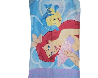 Disney Lilla Sjöjungfrun Örngott Vintage 1990-talet Ariel Tecknad Prinsessa Flundra Sebastien