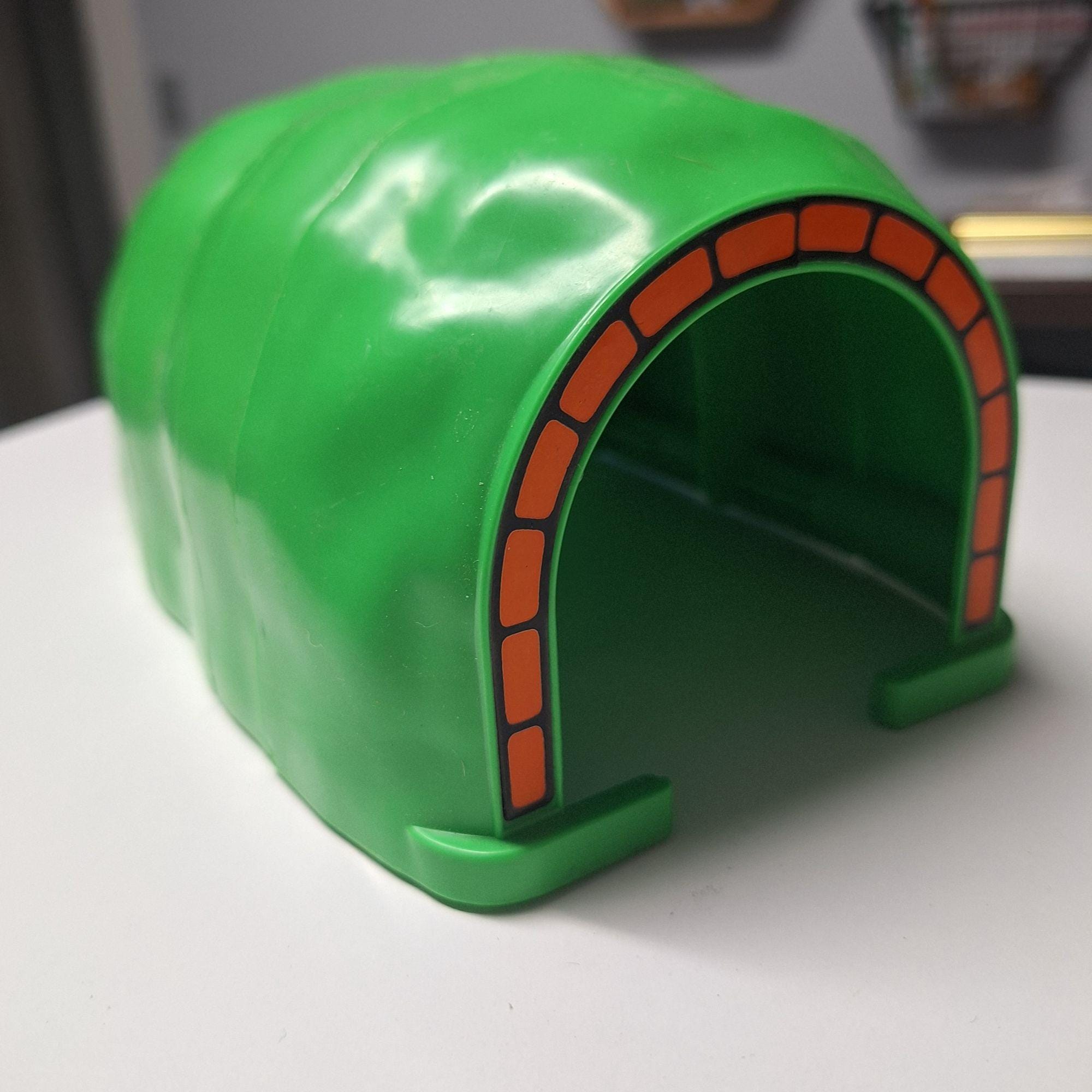 子供用品 Tomy Train Tracks / Buildings / Tunnel Tomy Thomas Train Tunnel Toy Green Plastic 4 Piece 8 X 4 Vintage