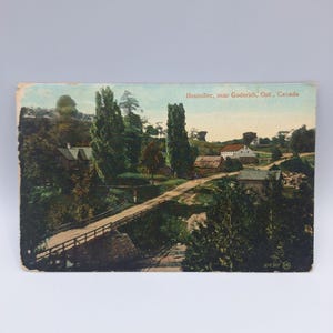 Benmiller Near Goderich Pocztówka 1911 Antyczna litografia Pickford Michigan