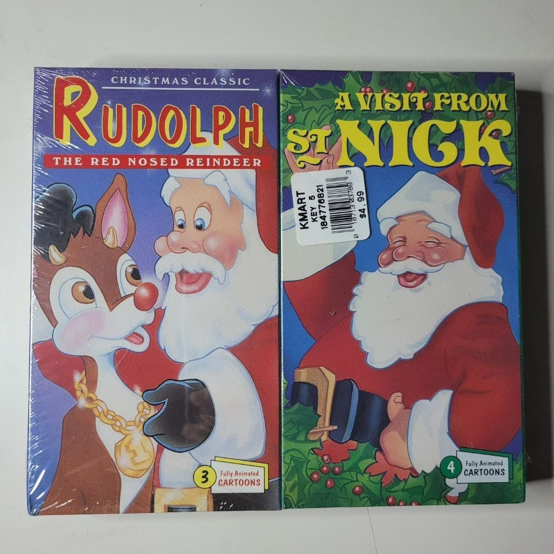 Christmas VHS Rudolph Santa Sealed Two Pack Vtg 90s Animated Cartoons  Holidays - Etsy, image size:1080x1080
