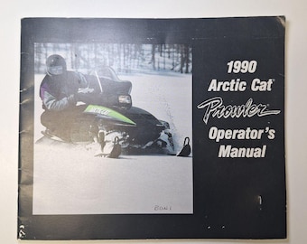 Arctic Cat Prowler Manual Book 1990 Operator Vintage Snowmobile