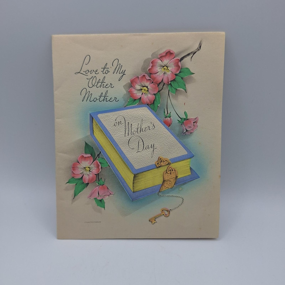 Vintage Mothers Day Card Genuine Steel Engraving Love to My Other ...