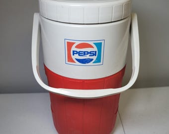 Vintage Coleman Pepsi Pizza Hut Relief Pitcher Insulated Jug Cooler Red White