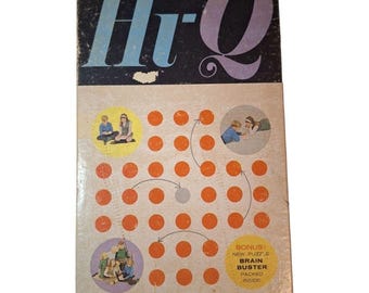 Vintage Hi-Q Peg Game Kohner The New Game Craze Brain Buster Puzzle