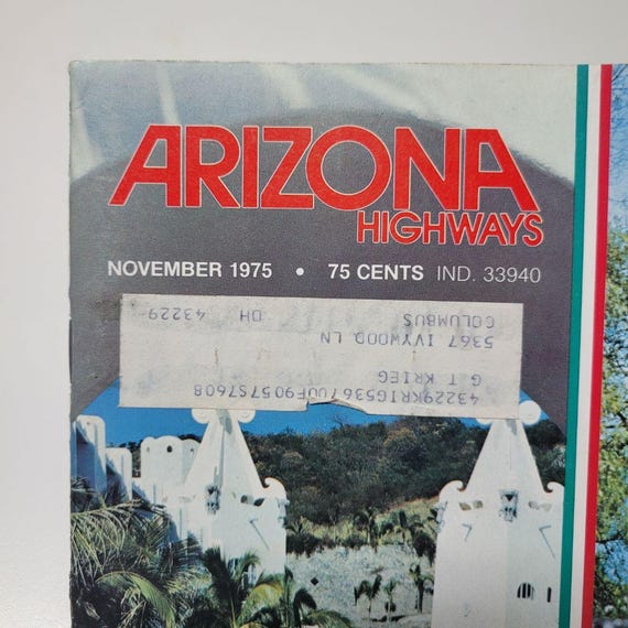 ARIZONA HIGHWAYS 1975年 1年分 アリゾナ 雑誌 アメリカ Arizona Highways Magazine November 1975 Vintage Photos Scenery