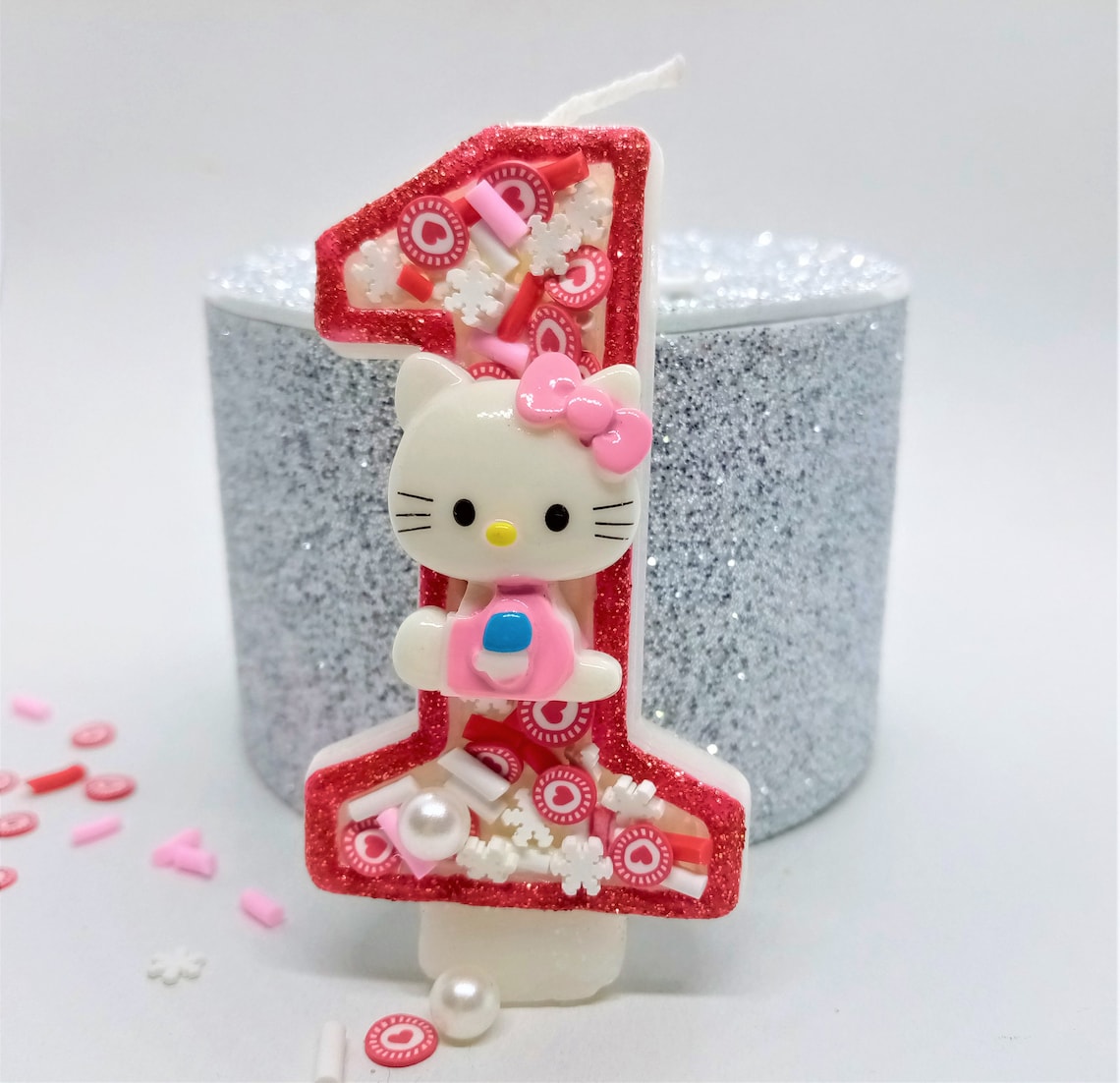 Hello Kitty birthday candle Custom candles Etsy