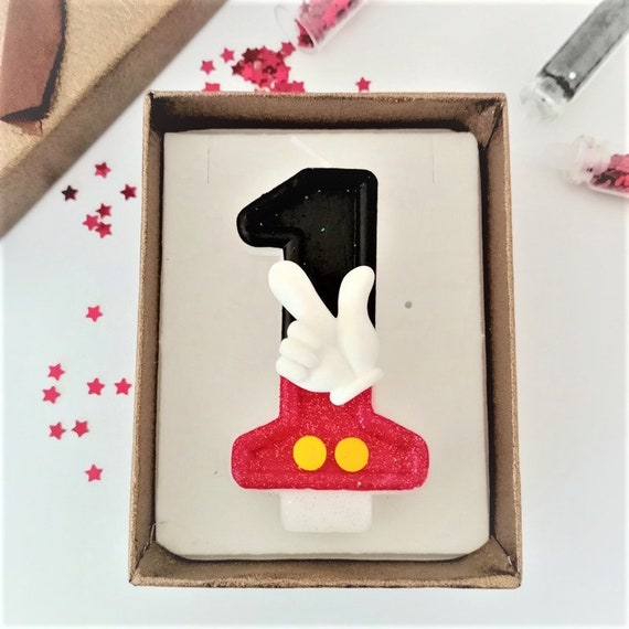 Mickey Mouse Party Candle Mickey Mouse Birthday Etsy