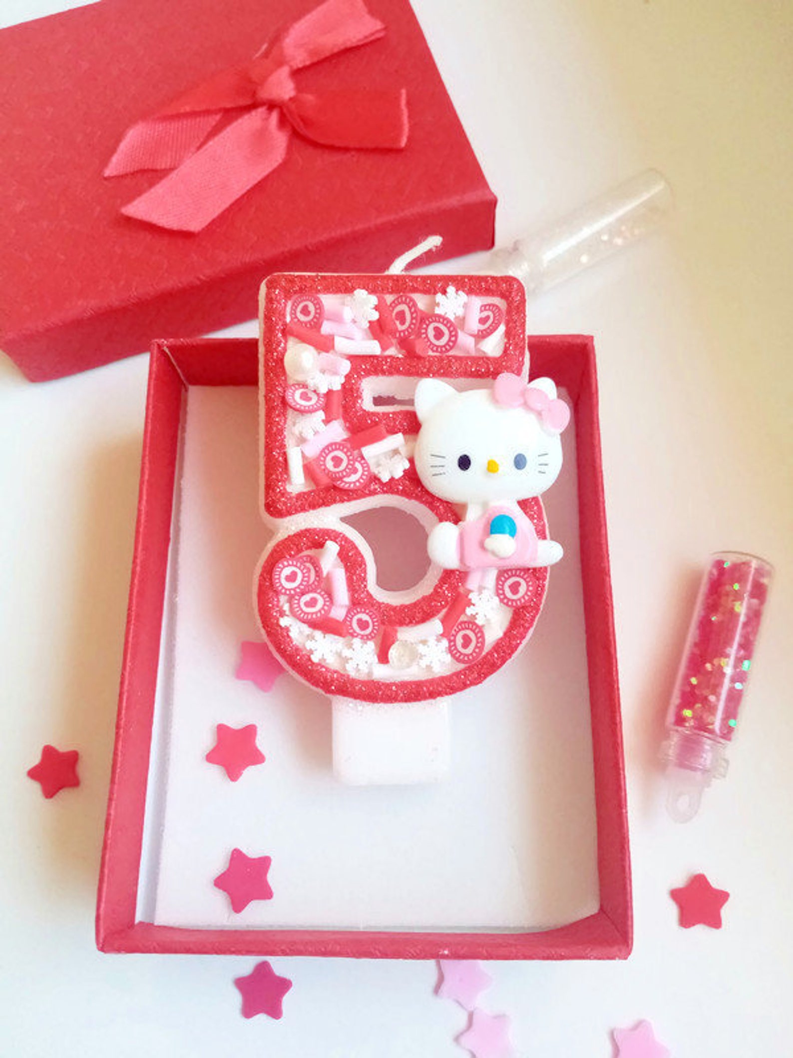 Hello Kitty birthday candle Custom candles Etsy