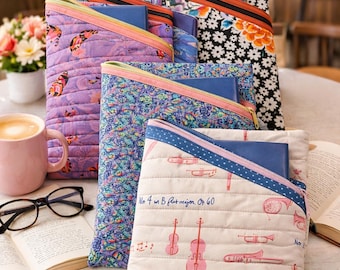 Book Buddy - Pochette pour livre et pochette pour tablette matelassées à la main