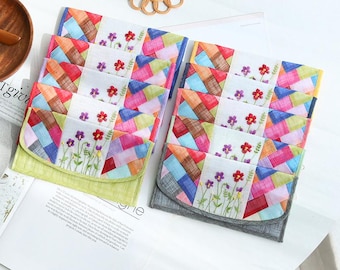 Korean Traditional Ramie (모시) Long Wallet with Floral Embroidery | Hanbok Inspired Purse | Elegant Fabric Wallet Gift