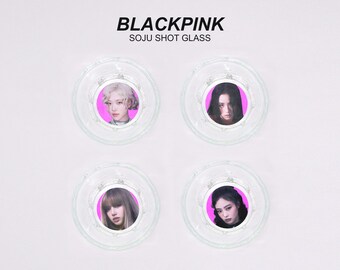 BlackPink Fanmade Peeker Soju Shot Glass | Soju Cup | Made in Korea |  Rose, Jisoo, Lisa, Jennie Fan Merch