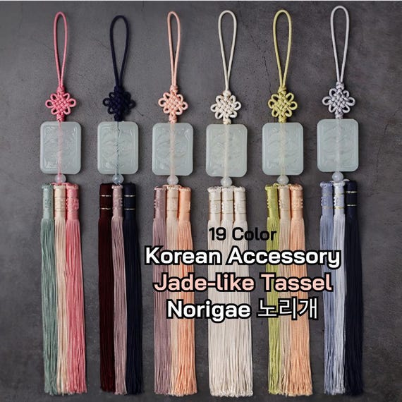 Gift Craft Korean Hanbok Accessory Jade-like Tassel Norigae Charm