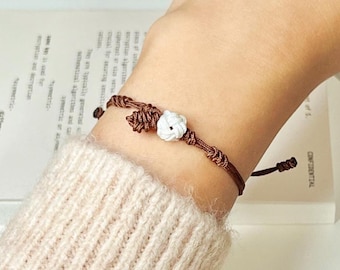 Handmade Cotton Thread Friendship Bracelet&Ring, Everyday Gift for Her