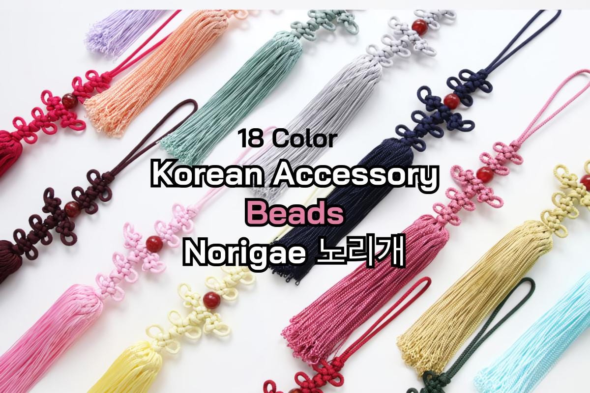 koreanische Hanbok Zubehör Quaste Norigae Perlen Handwerk